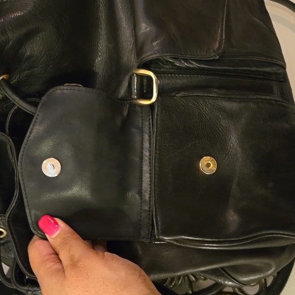 Gorgeous Dark Brown Drawstring Perlina Backpack - Picture 7 of 12